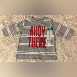 Okie Dokie NB Tee Gray & White Brand New